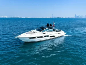 Pershing 52ft White Yacht Image