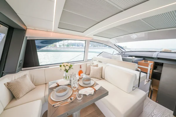 Pershing 52ft White Yacht Food Table