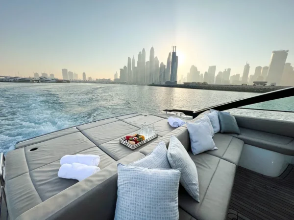 Pershing 52ft White Yacht Outside