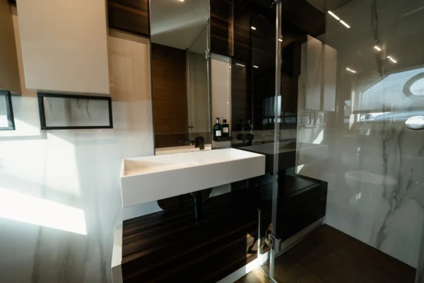 Ferretti 67ft Yacht Bathroom