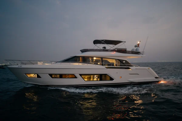Ferretti 67ft Yacht PortSide