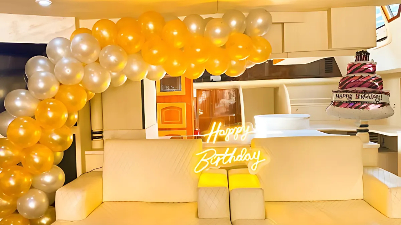 birthday yacht celebration